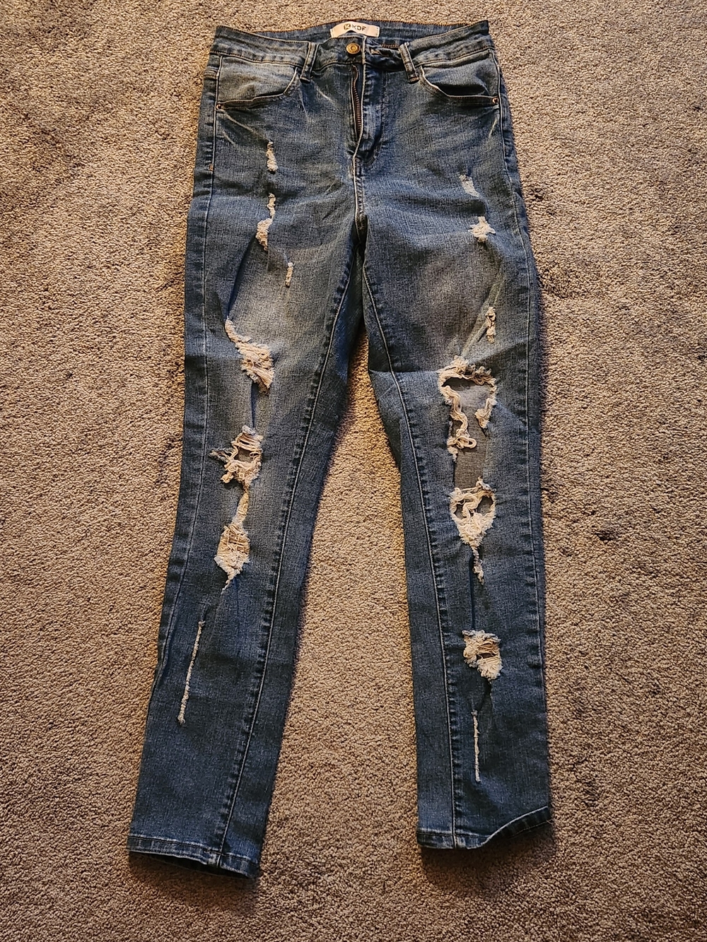 Distressed Blue Women's Skinny Jeans